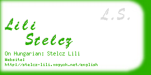 lili stelcz business card